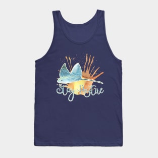 Stay Positive Stingray Watercolor Tank Top